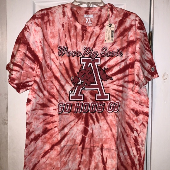 Tailgate | Shirts | Arkansas Razorbacks Tie Dye Wps Go Hogs Go Leaping ...